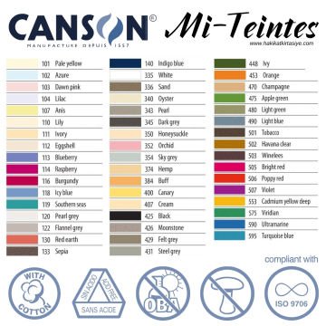 Mi-Teintes 160gr A4 490 Light Blue 3lü