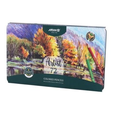 Arya Artist Profesyonel Kuru Boya Kalem Seti 72li Metal Kutu
