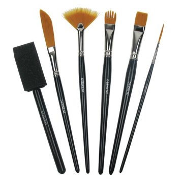 Derwent Techniques Brushes Çok Amaçlı Fırça seti 6 lı set