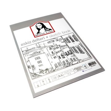 Mona Lisa Sketch Sert Kapak Eskiz Defteri A4 95gr 20yp