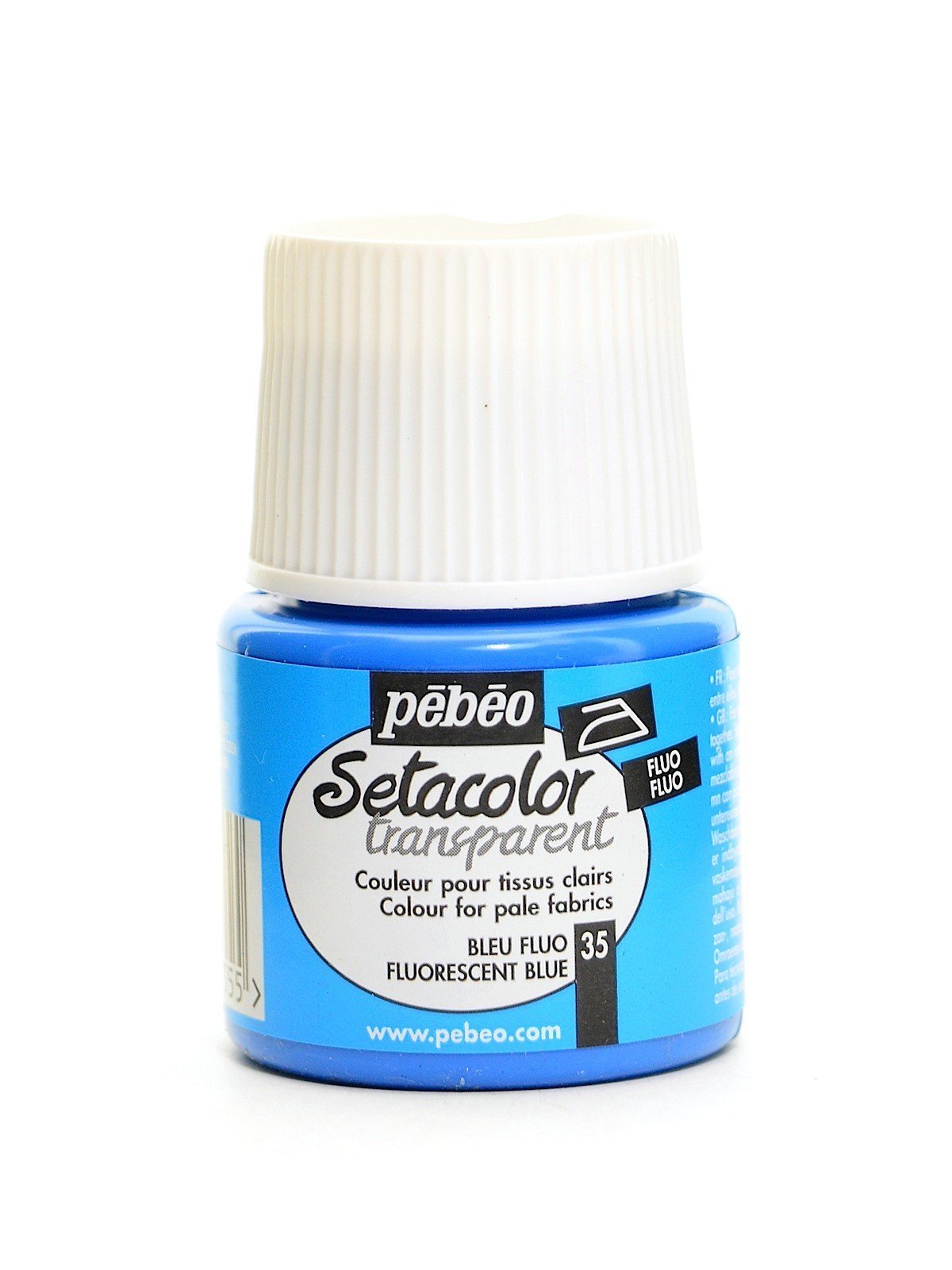 Pebeo Setacolor Light Fabric Transparan Kumaş Boyası 45ml 35 Fluorescent Blue
