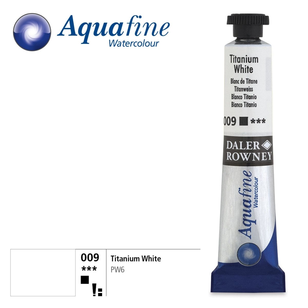 Daler Rowney Aquafine Tüp Sulu Boya 8ml 009 Titanium White