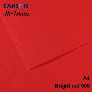 Mi-Teintes 160gr A4 505 Bright Red 3lü