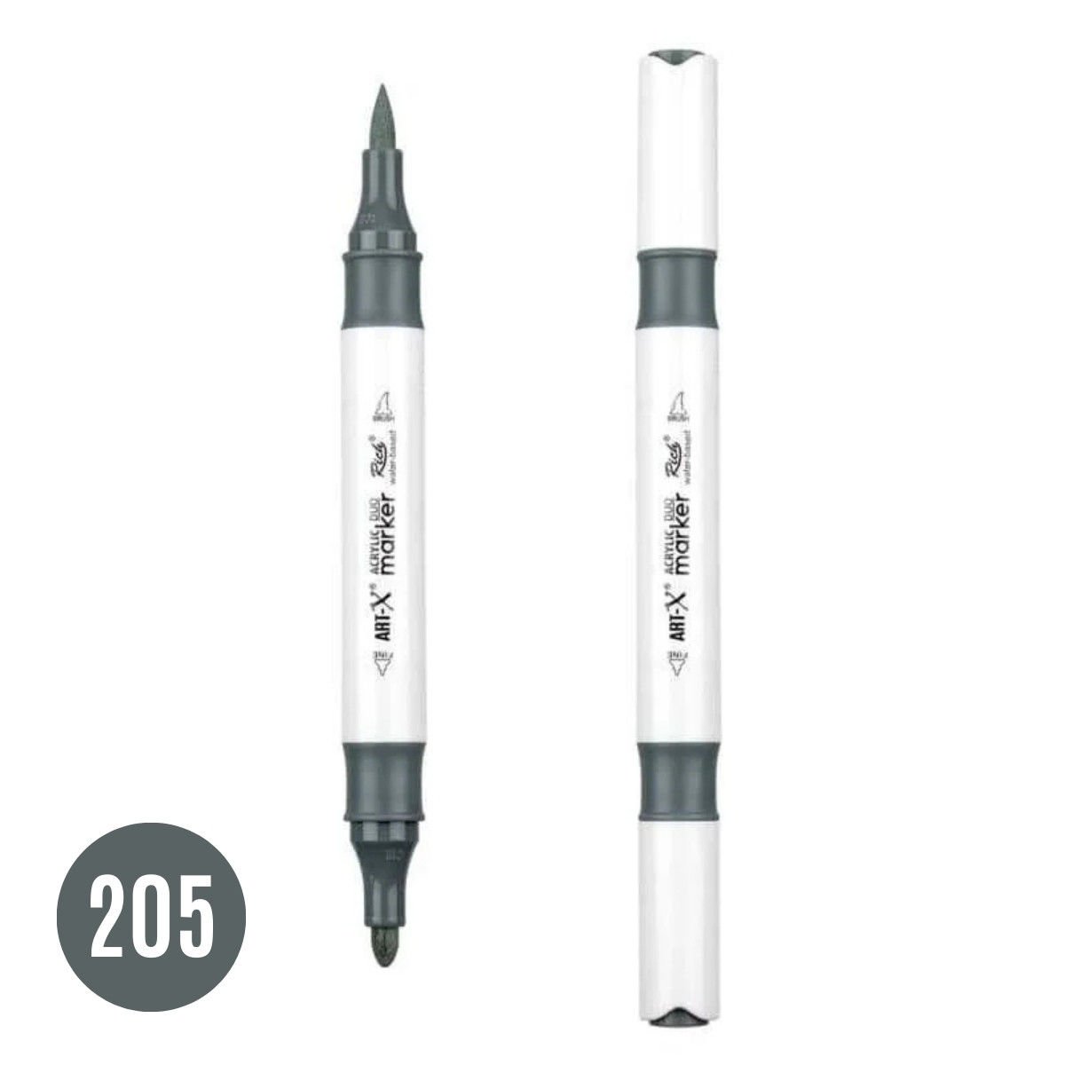 ART-X Çift Uçlu Akrilik Marker Kalem 205 Koyu Gri