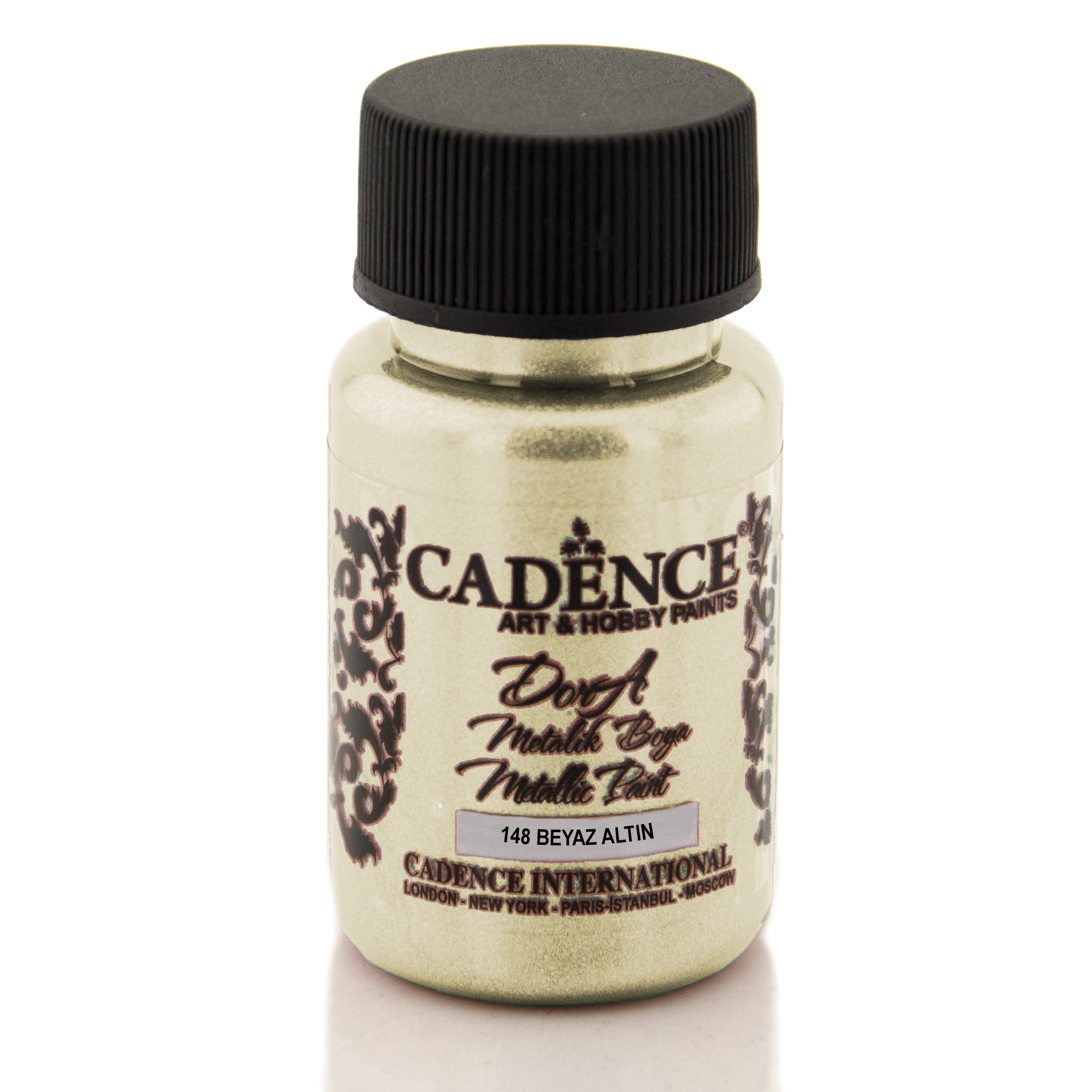 Cadence Dora Metalik Boya 50ml 148 Beyaz Altın