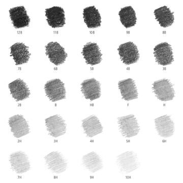 Staedtler Mars Lumograph 100 Derecel Eskiz Kalem Seti 24lü Metal Kutu