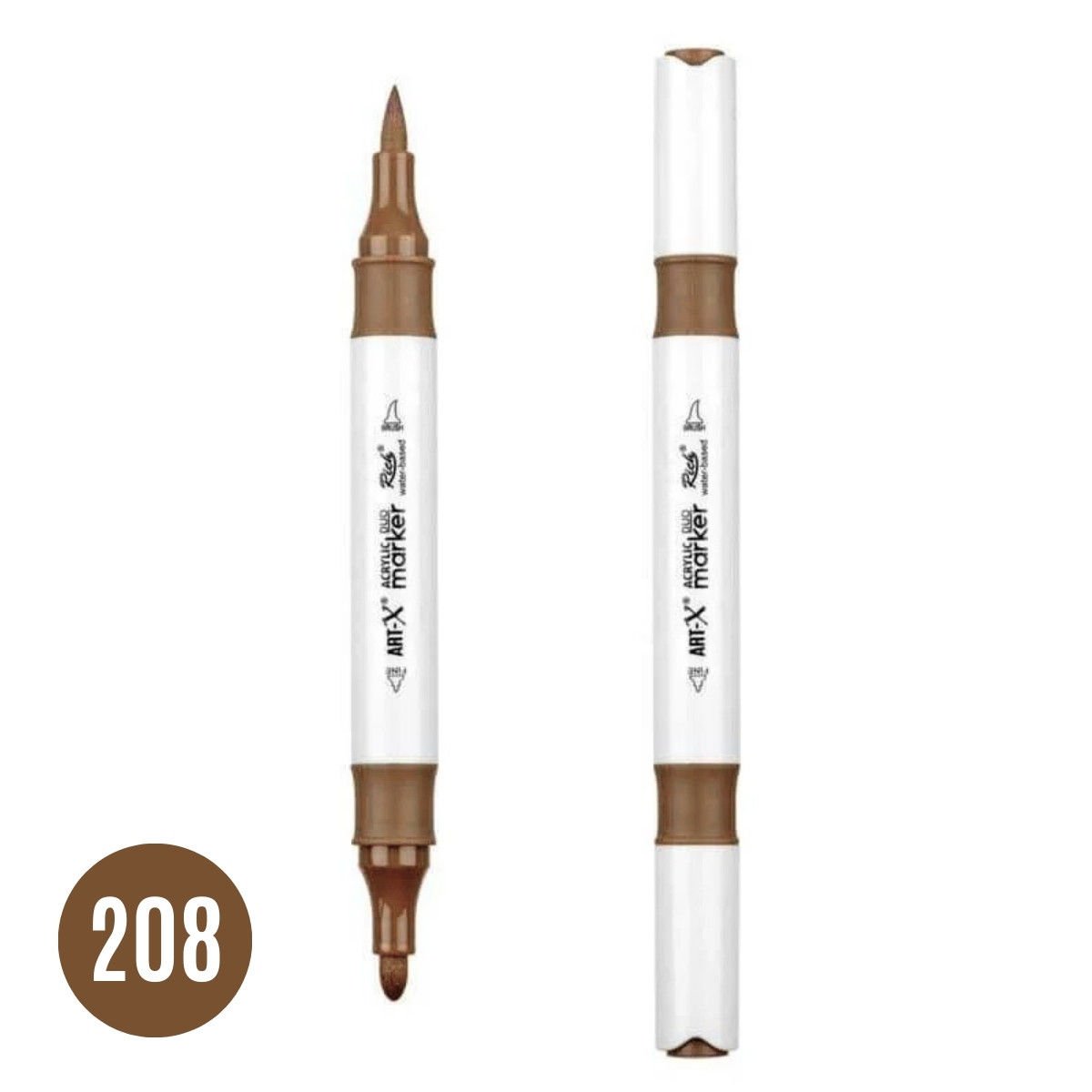 ART-X Çift Uçlu Akrilik Marker Kalem 208 Kahverengi