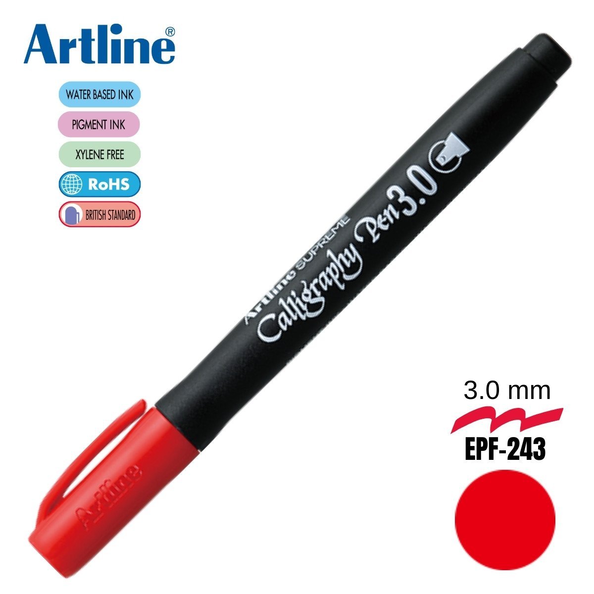 Artline Supreme Kaligrafi Kalemi 3.0 Kırmızı