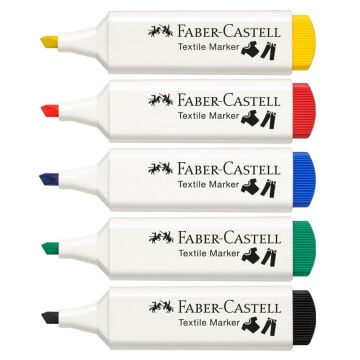 Faber Castell Fabric Marker Tekstil Kumaş Kalem Seti 5li Klasik