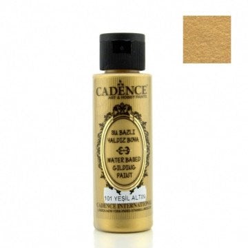 Cadence Su Bazlı Yaldız Metalik Boya 70ml 101 Yeşil Altın