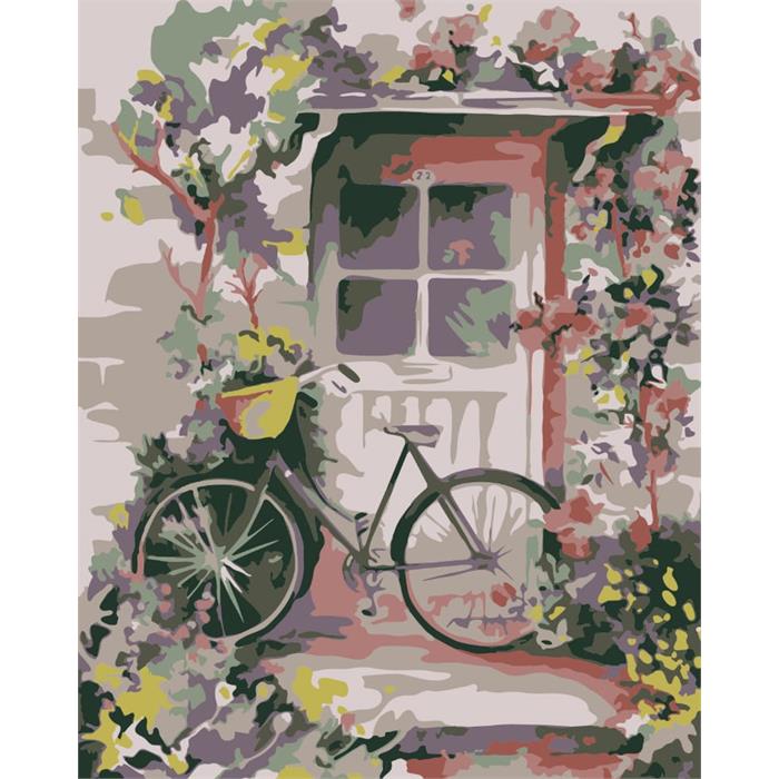 Sayılarla Boyama Seti - Numaralı Tuval Boyama 40x50cm - Bisiklet