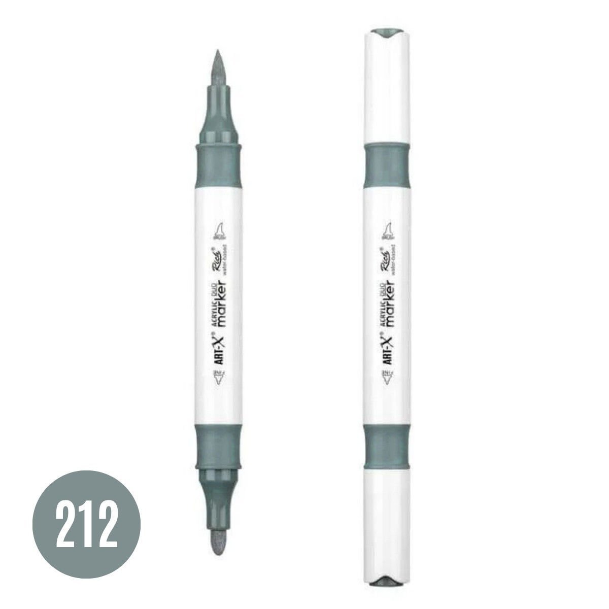 ART-X Çift Uçlu Akrilik Marker Kalem 212 Gri