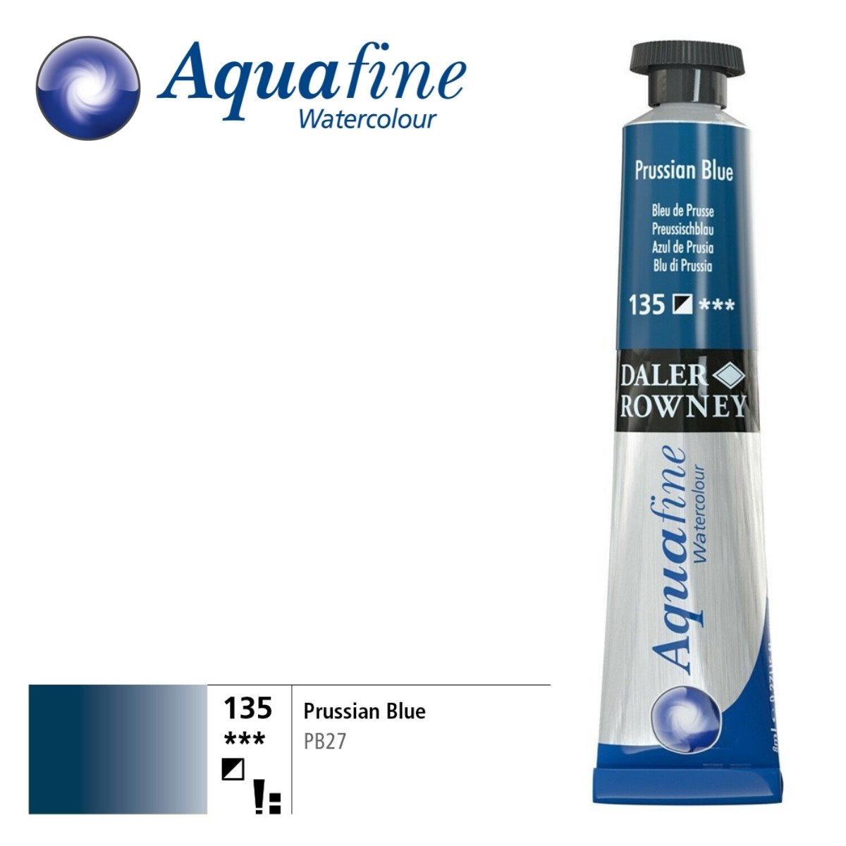 Daler Rowney Aquafine Tüp Sulu Boya 8ml 135 Prussian Blue