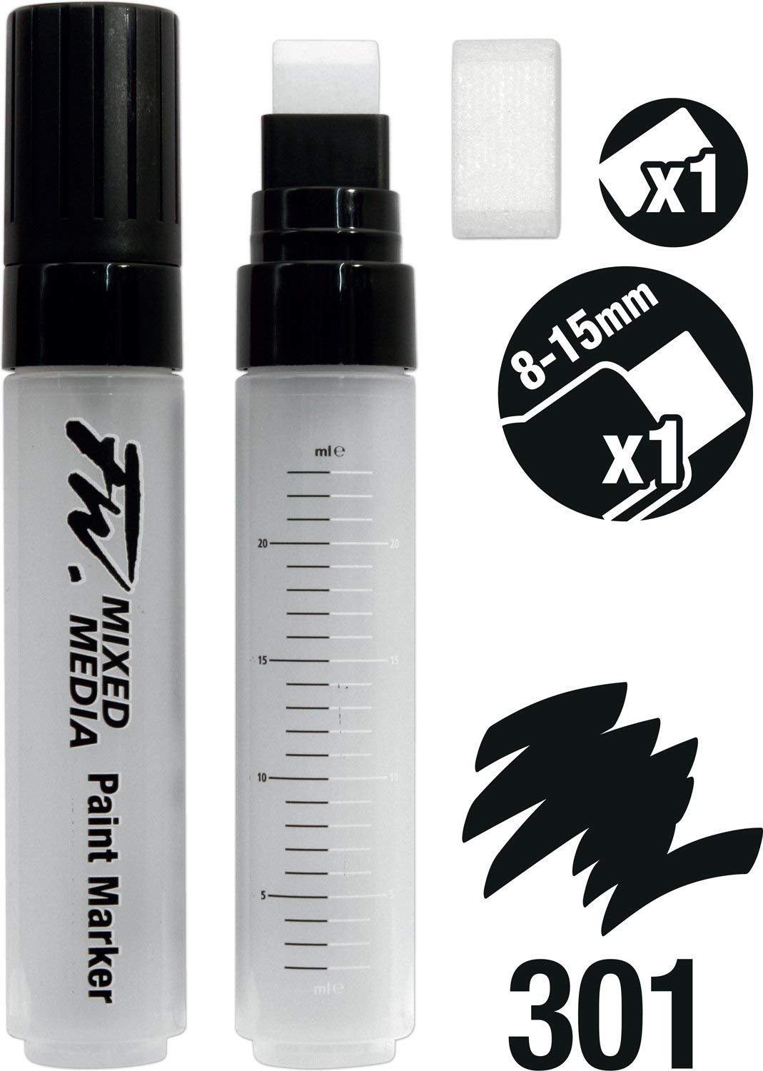 Daler Rowney FW Mix Paint Markers Seti L Düz Kesik Uç 8-15mm