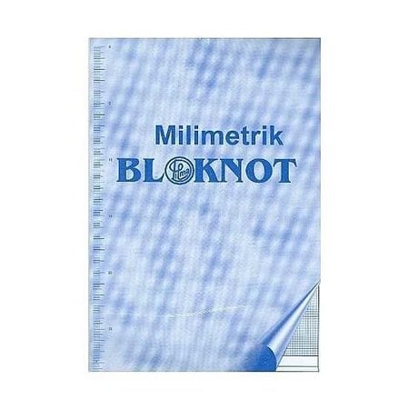 Milimetrik Bloknot Defter 70yp A4 Mavi
