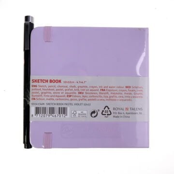 Talens Art Creation Eskiz Bloğu Sert Kapak 140gr 12x12cm Lila 80yp Kalem Hediyeli
