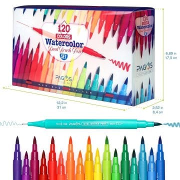 Pagos Dual Brush Su Bazlı Marker Seti 120 Renk