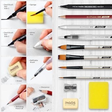 Pagos Sulu Boya Seti 36 Renk Özel Kutulu