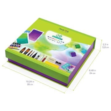 Pagos Sulu Boya Seti 36 Renk Özel Kutulu