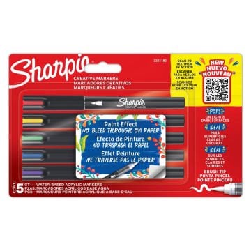 Sharpie Permanent Markör Fırça Uç 5li Set Paint Effect