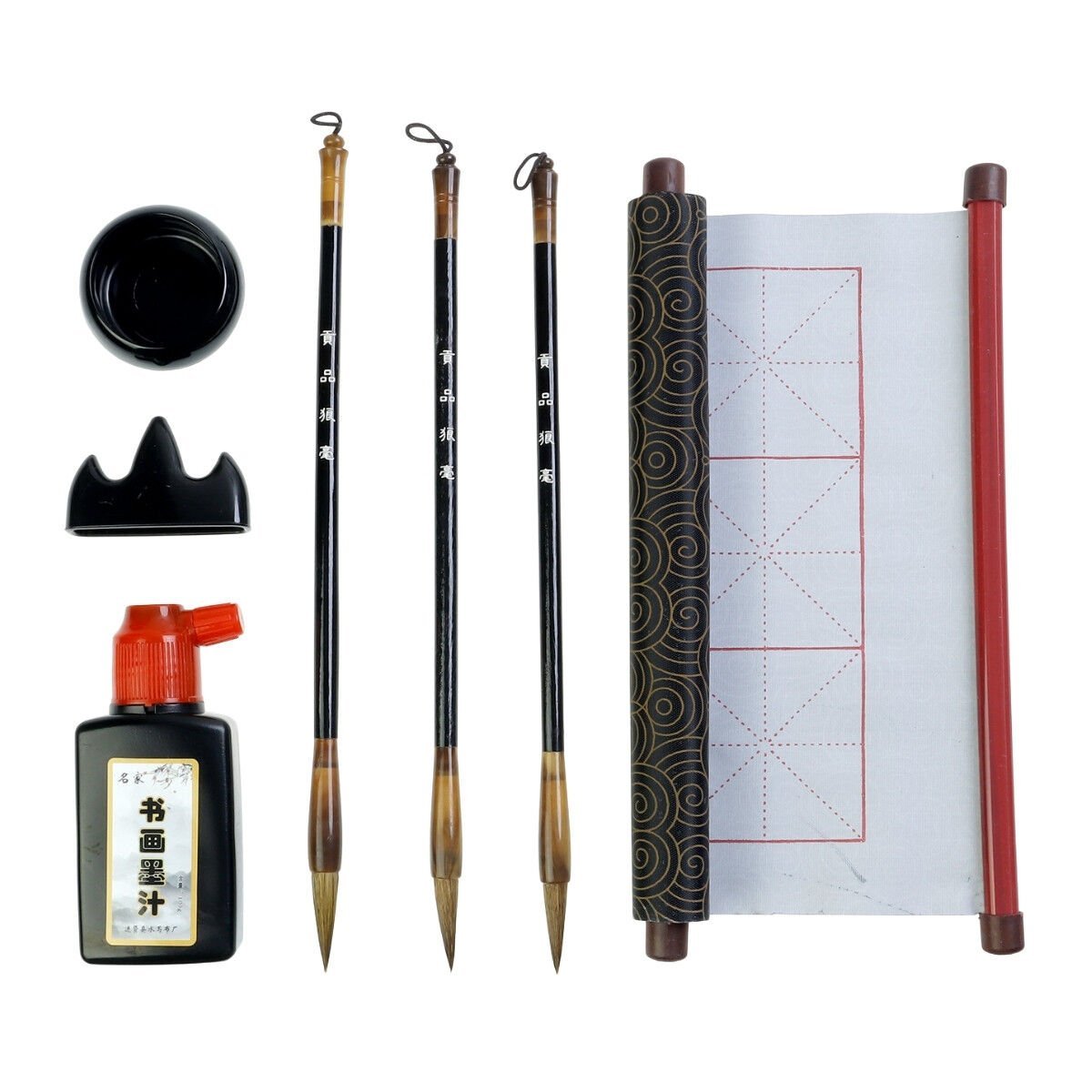 Lutart Çin Hat Fırça Seti 7li Mürekkepli