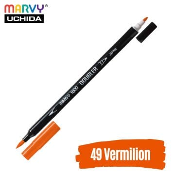 Marvy Artist Brush Pen 1800 Çift Taraflı Firça Uçlu Kalem 49 Vermilion