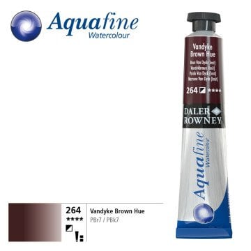 Daler Rowney Aquafine Tüp Sulu Boya 8ml 264 Vandyke Brown Hue