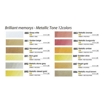 Mungyo Profesyonel Tam Tablet Sulu Boya Brilliant Memories 12li