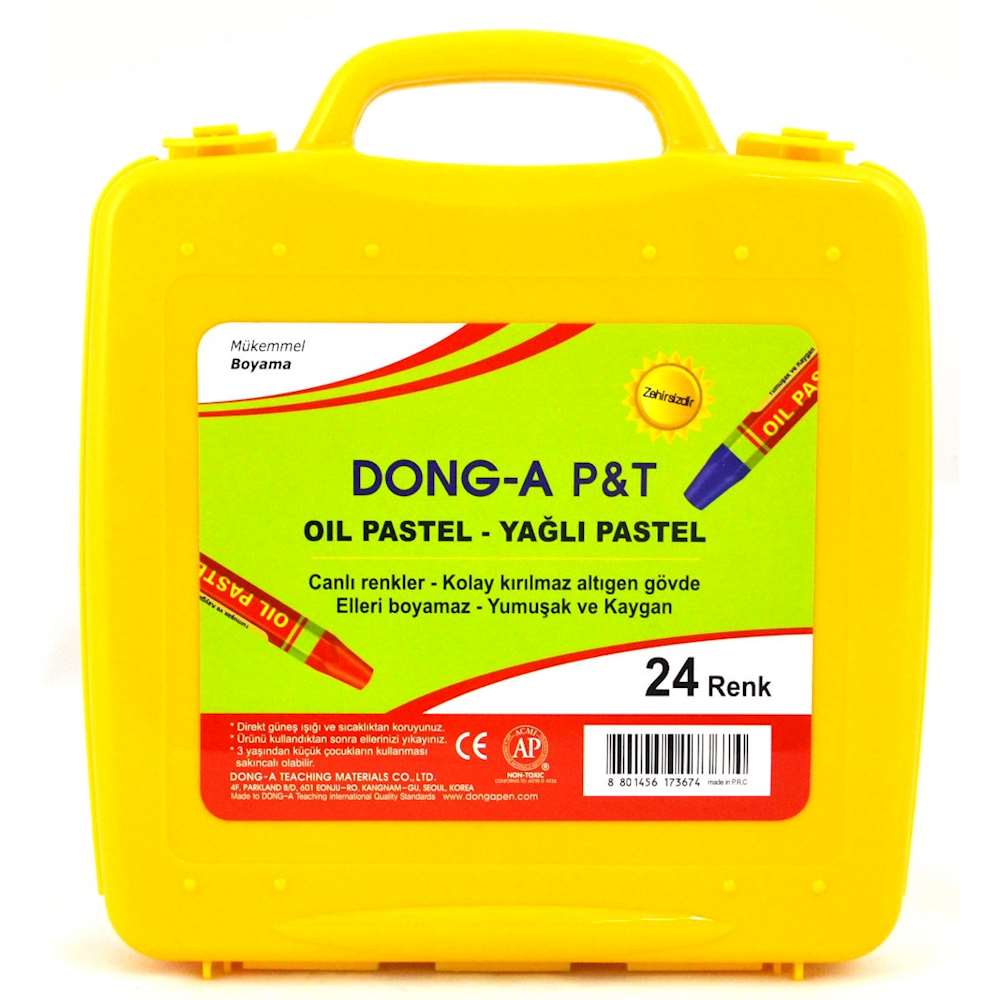 Dong-A Toru 24 Renk Pastel Boya Plastik Çanta