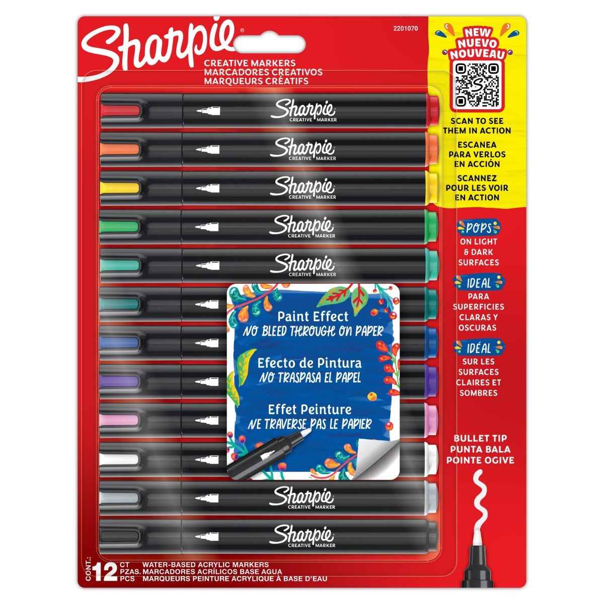 Sharpie Permanent Markör Yuvarlak Uç 12li Set Paint Effect