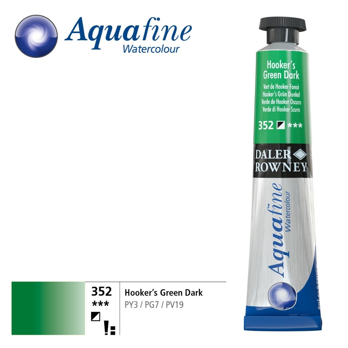 Daler Rowney Aquafine Tüp Sulu Boya 8ml 352 Hookers Green
