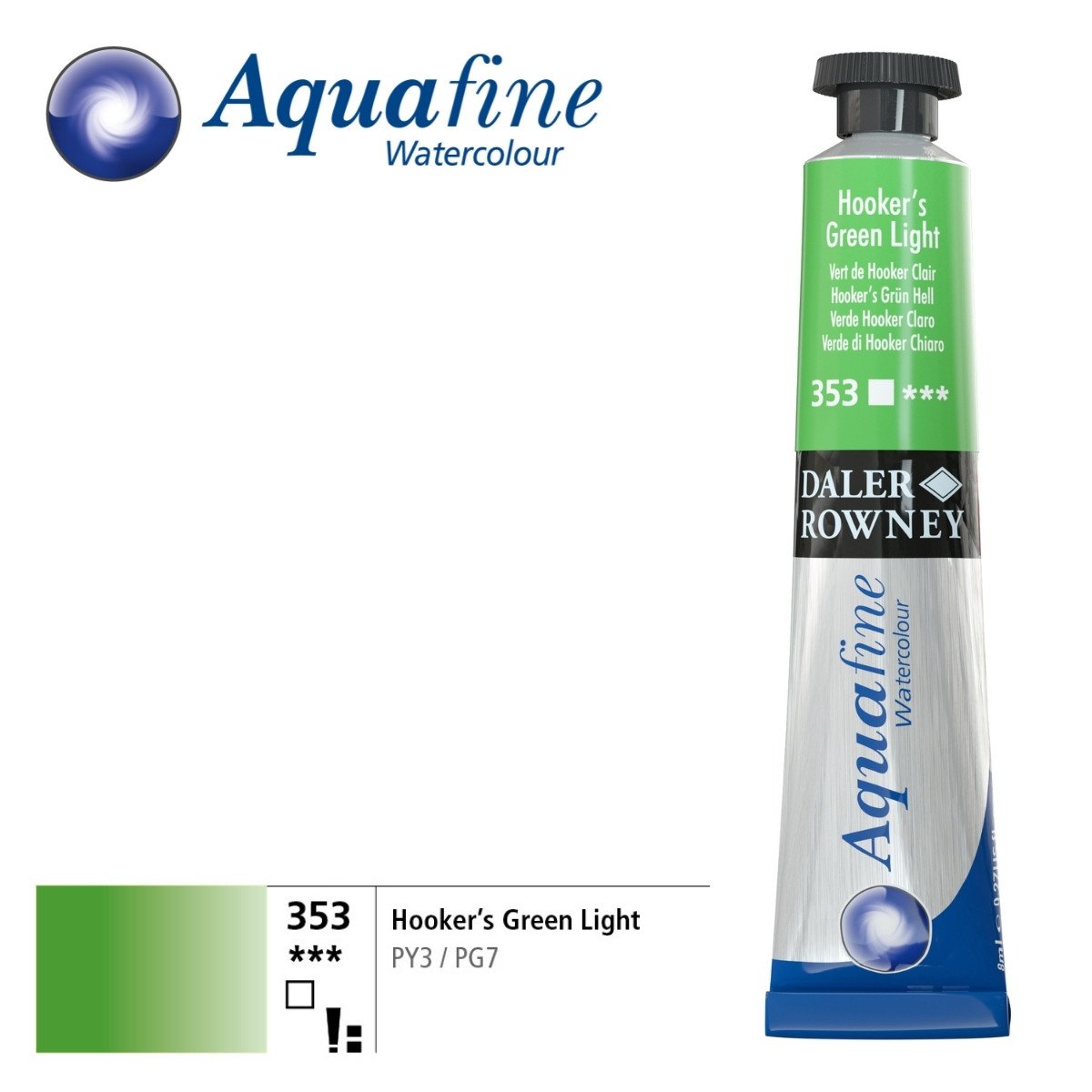 Daler Rowney Aquafine Tüp Sulu Boya 8ml 353 Hookers Green Light