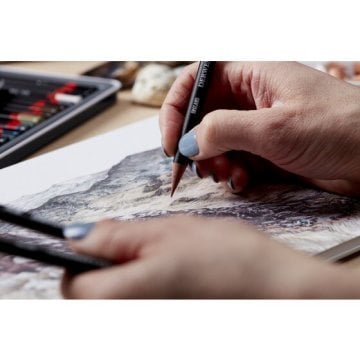 Derwent Tinted Charcoal Pencil 12li Teneke Kutu