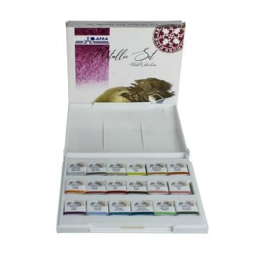 Afra Artists Water Colours Sulu Boya Tablet Seti 18li Metalik