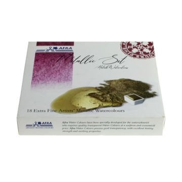 Afra Artists Water Colours Sulu Boya Tablet Seti 18li Metalik