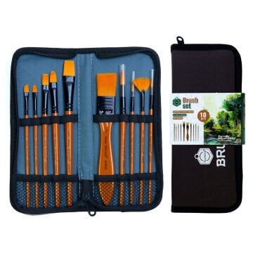 Keep Smiling Çantalı Fırça Seti 10lu