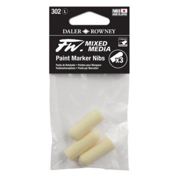 Daler Rowney FW Mix Paint Marker Nibs Yedek Uçlar 302 L Yuvarlak 3-6mm 3lü