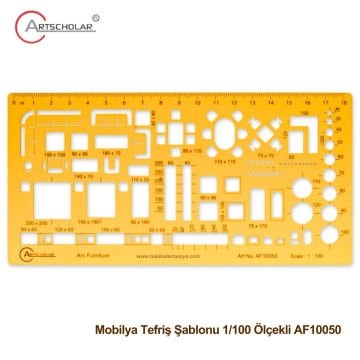 Artscholar Mobilya Tefriş Şablonu 1/100 Ölçekli 18cm