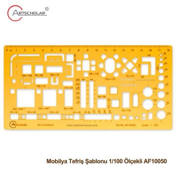 Artscholar Mobilya Tefriş Şablonu 1/100 Ölçekli 18cm