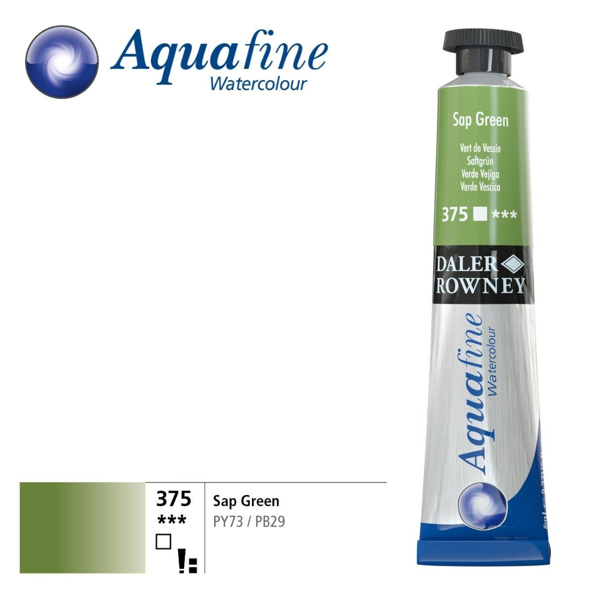 Daler Rowney Aquafine Tüp Sulu Boya 8ml 375 Sap Green
