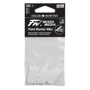 Daler Rowney FW Mix Paint Marker Nibs Yedek Uçlar 103 S Yuvarlak 1-2mm 12li