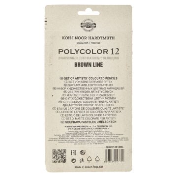 Koh-i Noor Polycolor Kuru Boya Seti 12li Kahve Tonlar