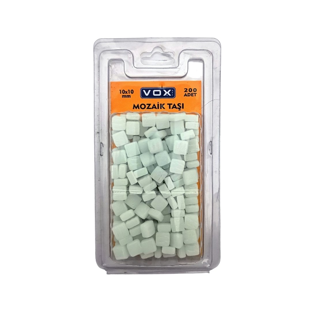 Vox Mozaik Taşı 10x10mm 01 Beyaz 200lü