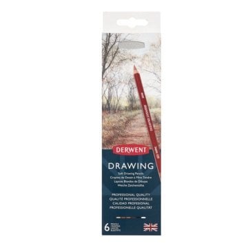Derwent Drawing Kuru Boya Kalem Seti 6lı Metal Kutu