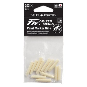Daler Rowney FW Mix Paint Marker Nibs Yedek Uçlar 203 M Yan Kesik 2-6mm 12li