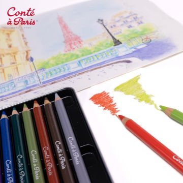 Conté a Paris Pastel Kalem Seti Metal Kutu 24lü