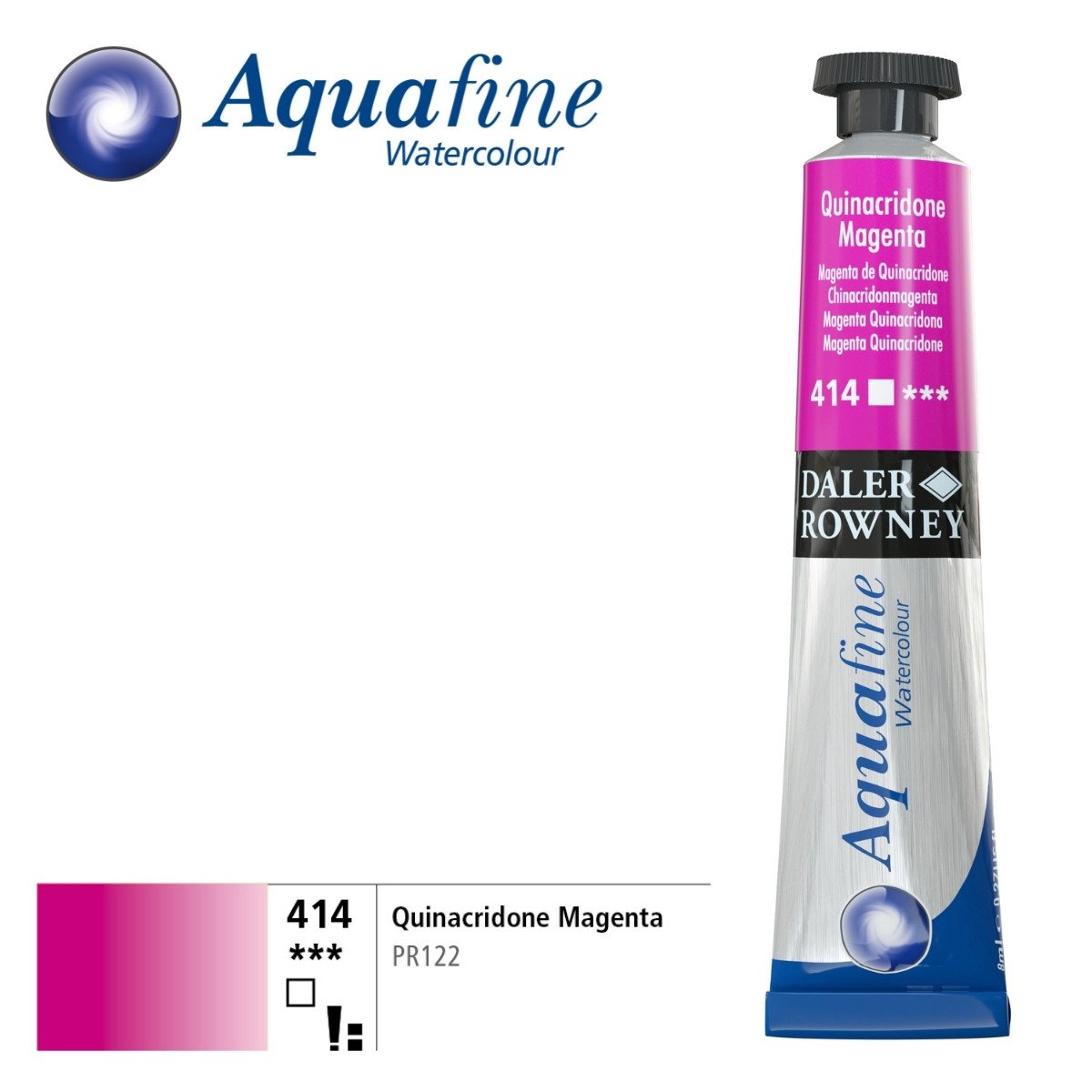 Daler Rowney Aquafine Tüp Sulu Boya 8ml 414 Quinacridone Magenta