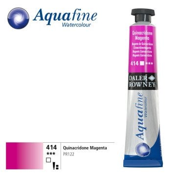 Daler Rowney Aquafine Tüp Sulu Boya 8ml 414 Quinacridone Magenta