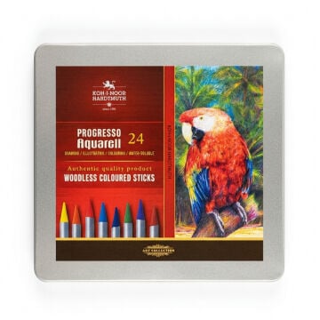Koh-i Noor Progresso Aquarell Woodless Sulu Boya Kalem Seti 24lü