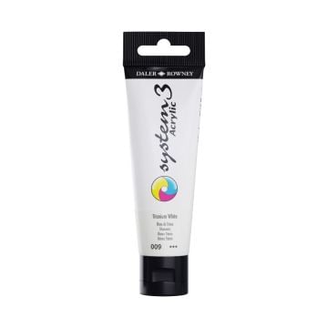 Daler Rowney System 3 Akrilik Boya 150ml 009 Titanium White